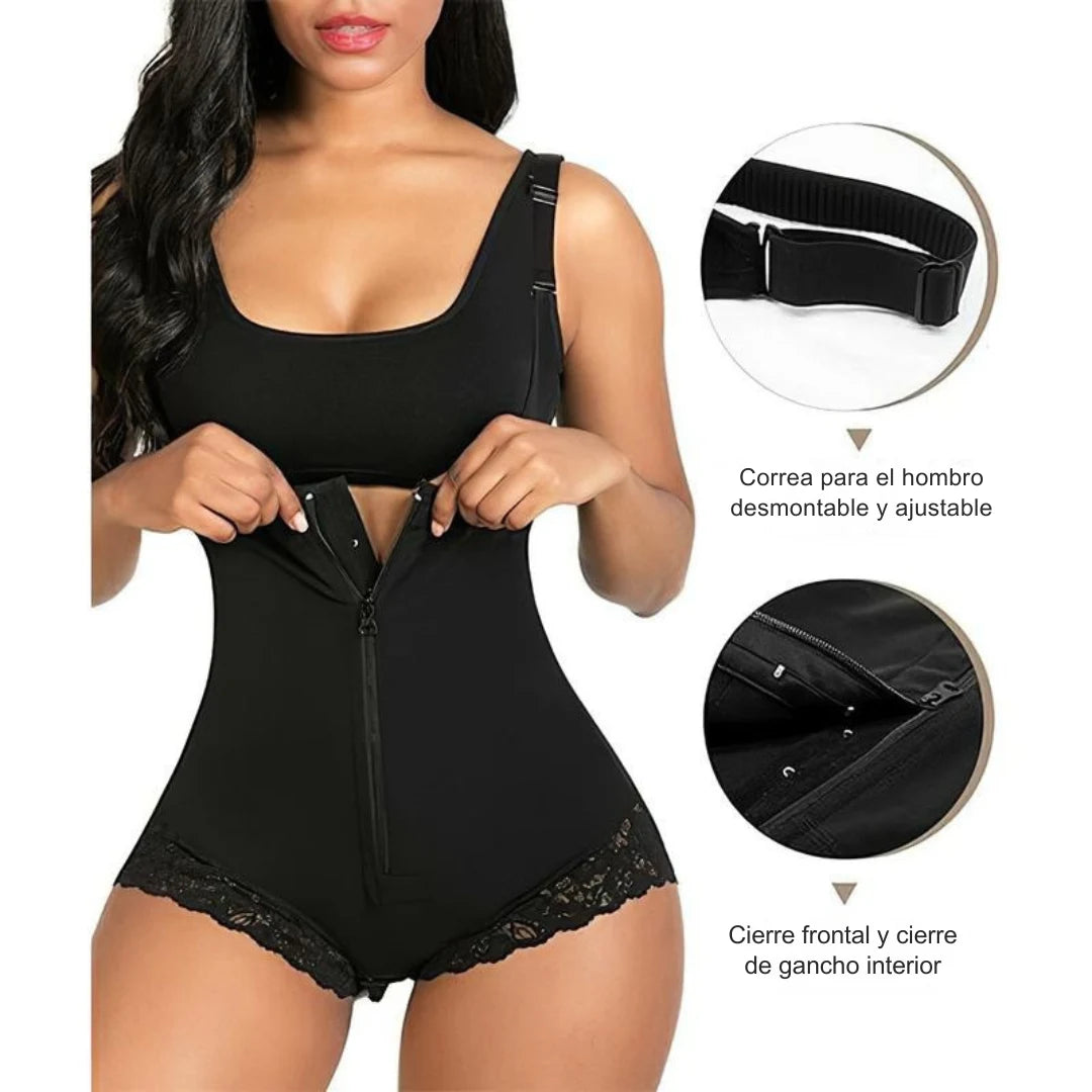 Body Ultra Invisible | Faja Short Strapless de Alta Compresión con Cierre Frontal y perineal
