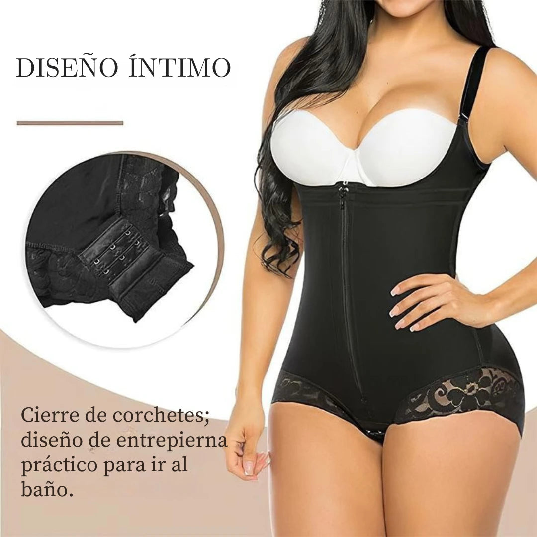 Body Ultra Invisible | Faja Short Strapless de Alta Compresión con Cierre Frontal y perineal