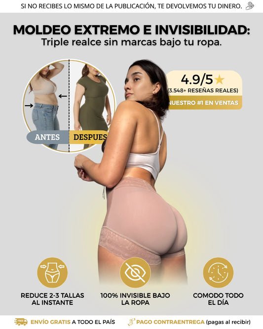 Boxer Faja ULTRA-Invisible™️ | realce instantáneo | 2-3 Tallas menos