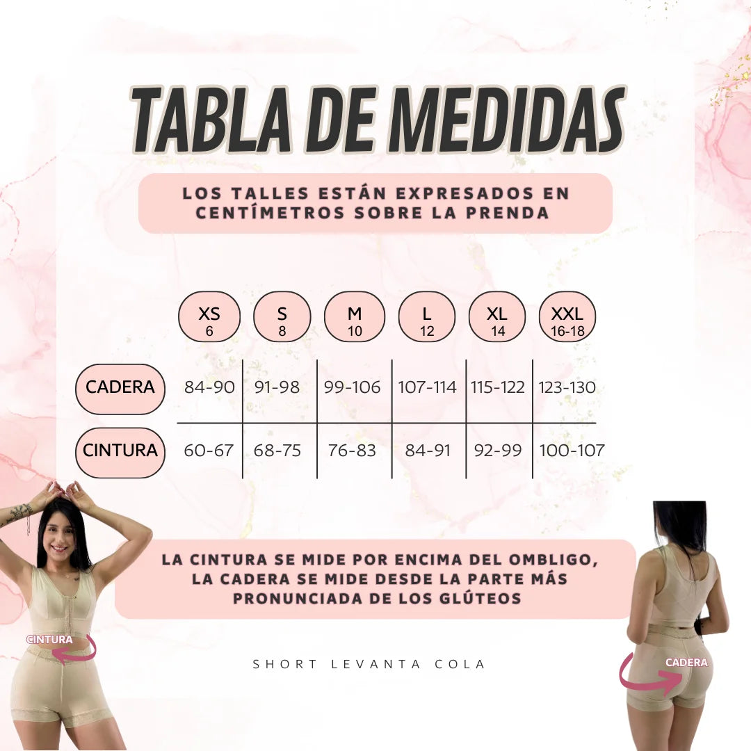 Short Faja Triple Realce De Cola®️. | Push Up | + Gel reductor ¡GRATIS!